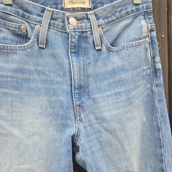 Madewell Distressed Blue Jeans Bleached Edition - Picture 3 of 7